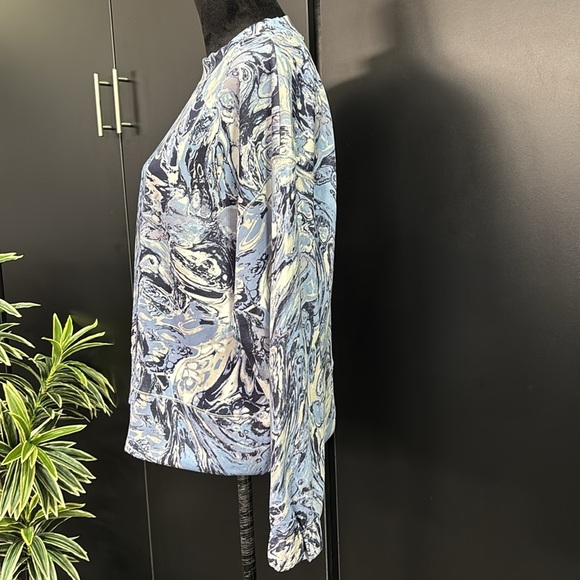 Cable & Gauge long sleeve pullover,super soft,stretch sweatshirt,marble print - Picture 3 of 11